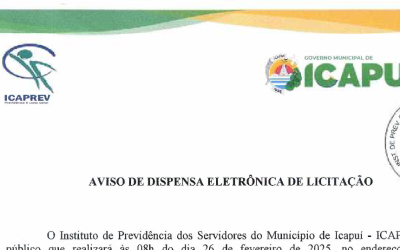 AVISO DE DISPENSA ELETRÔNICA DE LICITAÇÃO