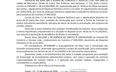 Descacho Decisório – Dispensa Eletrônica nº 02.12.22.2025